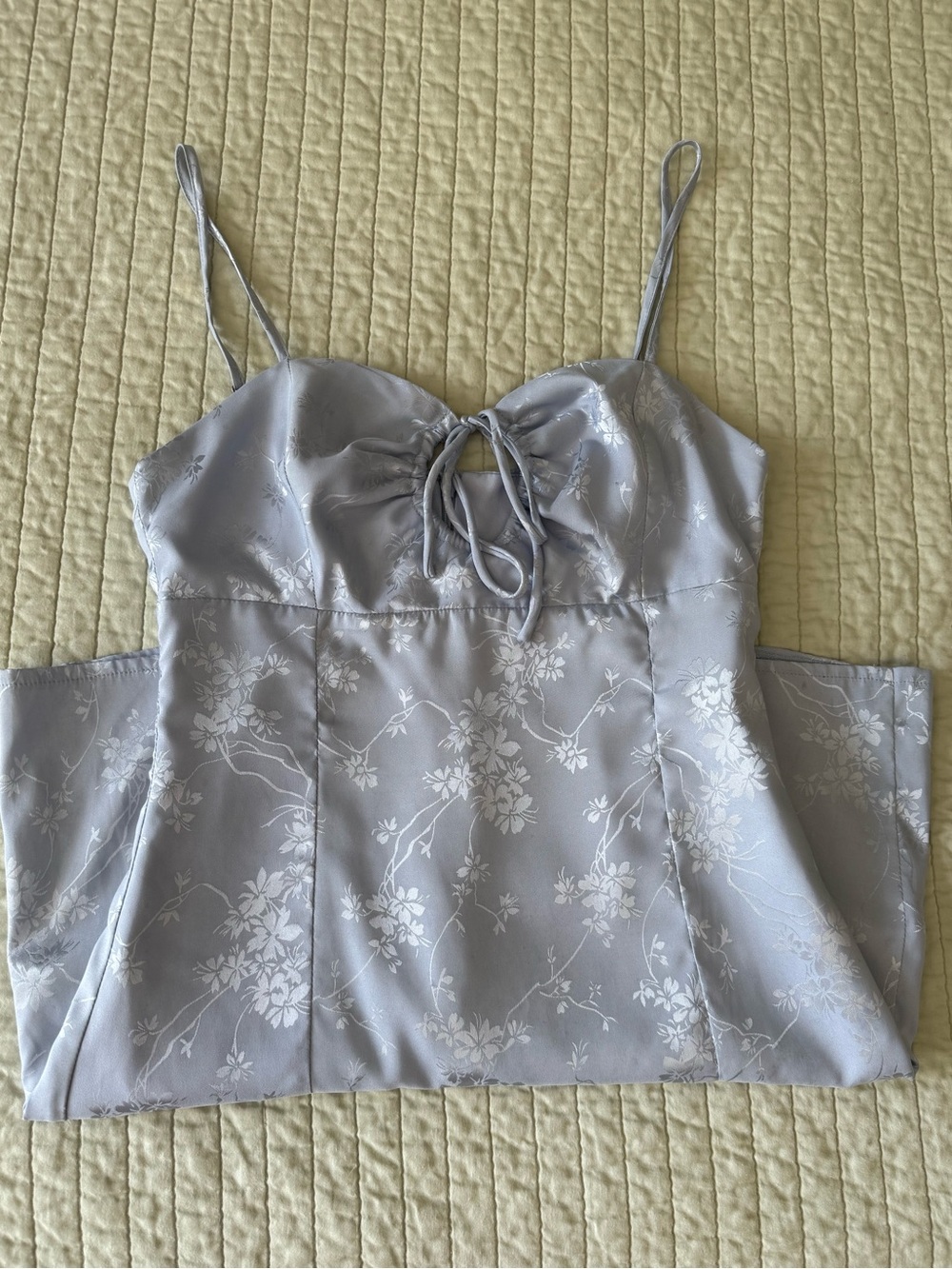 Hello Molly Silver Periwinkle Floral Mini Dress